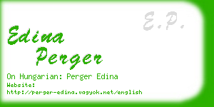 edina perger business card